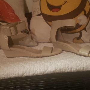 Tan ankle strap sandal